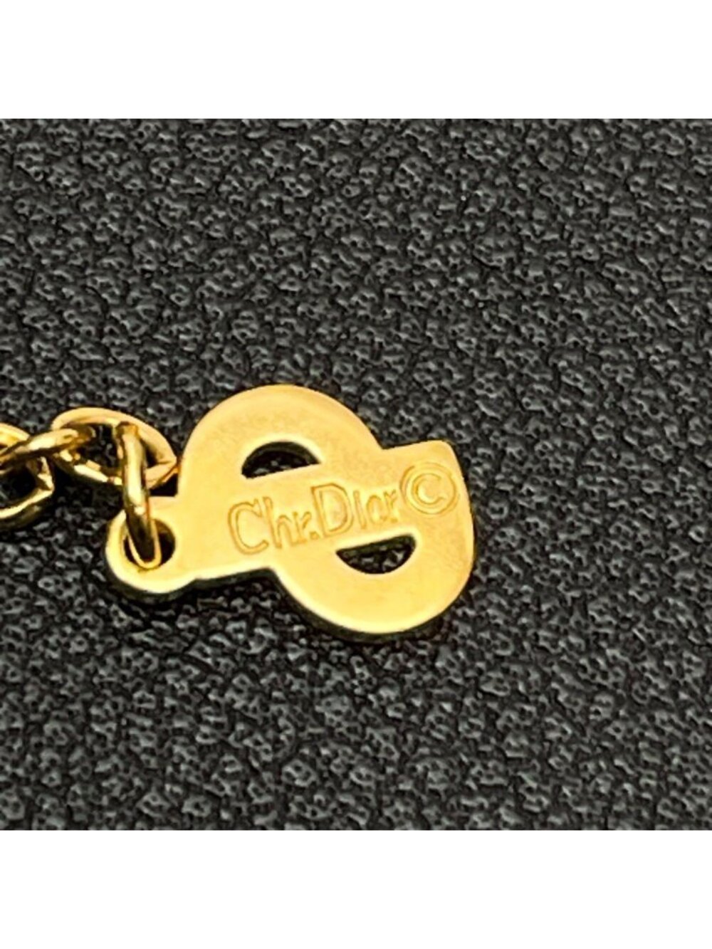 Dior CD Logo Necklace Line Stone Gold CD - Picture 10 of 10